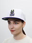 Бейсболка MITCHELL NESS арт. 6HSSSH21294-MBUWHPR Milwaukee Bucks NBA (белый / фиолетовый)